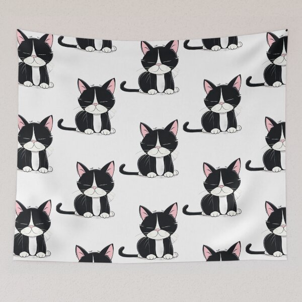 Item preview, Cute Tuxedo Cat: Bicolor Charm designed and sold by pickaxflapper0p.
