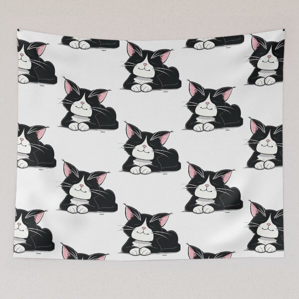Item preview, Cute Tuxedo Cat: Bicolor Charm designed and sold by pickaxflapper0p.