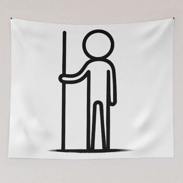 Item preview, Stickman Leader - black designed and sold by FossilizedPixel.