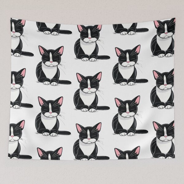 Item preview, Copy of Cute Tuxedo Cat: Bicolor Charm designed and sold by pickaxflapper0p.