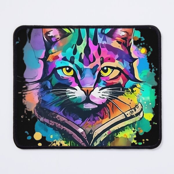 Item preview, powerful colorful cat designed and sold by fawzimorsy.