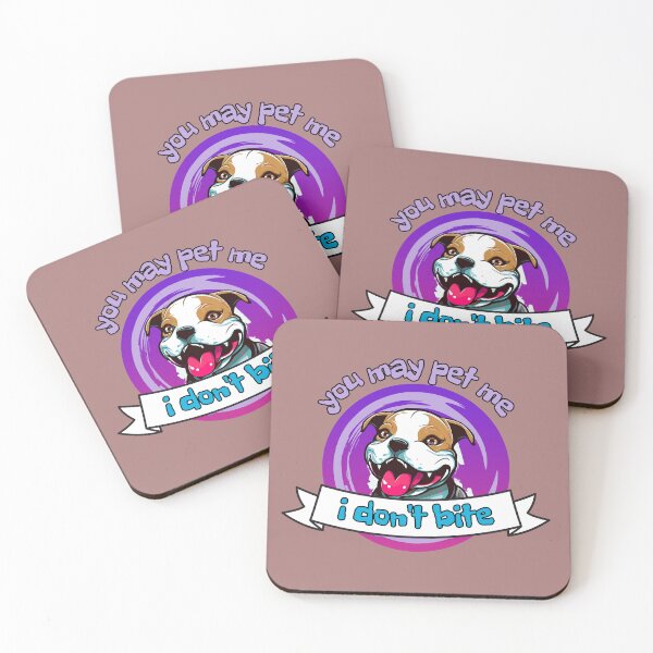 Item preview, Pitbull Funny YOU MAY PET ME I DON'T BITE dog designed and sold by André Botes.