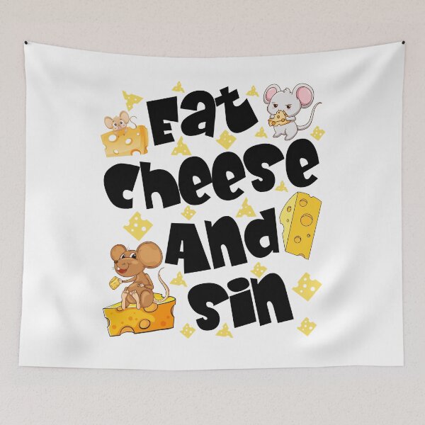 Item preview, Eat Cheese And Sin designed and sold by dooddles.