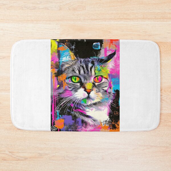 Item preview, Colorful Cat: Pop Art Delight designed and sold by pickaxflapper0p.
