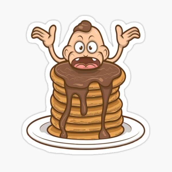 Item preview, Eating chocolate pancake designed and sold by RBArtDesigns.