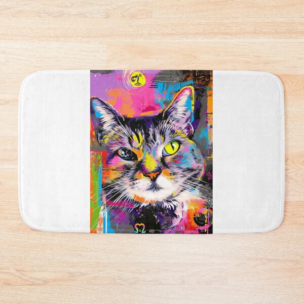 Item preview, Colorful Cat: Pop Art Delight designed and sold by pickaxflapper0p.