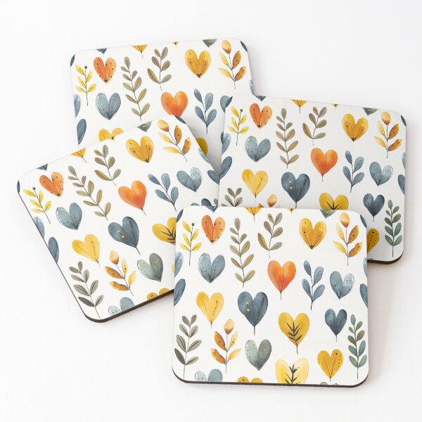 Item preview, Colorful Leaves and Hearts, Cheerful and Creative Pattern designed and sold by celiacreatec.