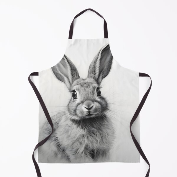 Item preview, Black and white Rabbit pencil drawing designed and sold by Pencil-Art.