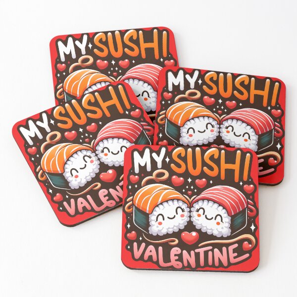 Item preview, Sushi Is My Valentine, typography designed and sold by maxmaj.