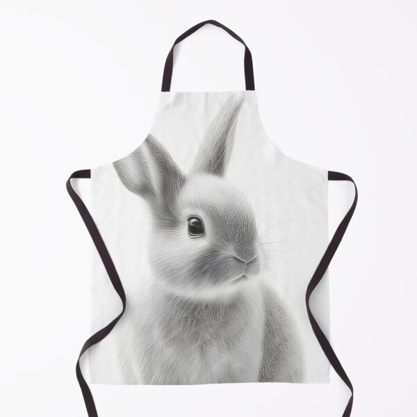 Item preview, Black and white Rabbit pencil drawing designed and sold by Pencil-Art.