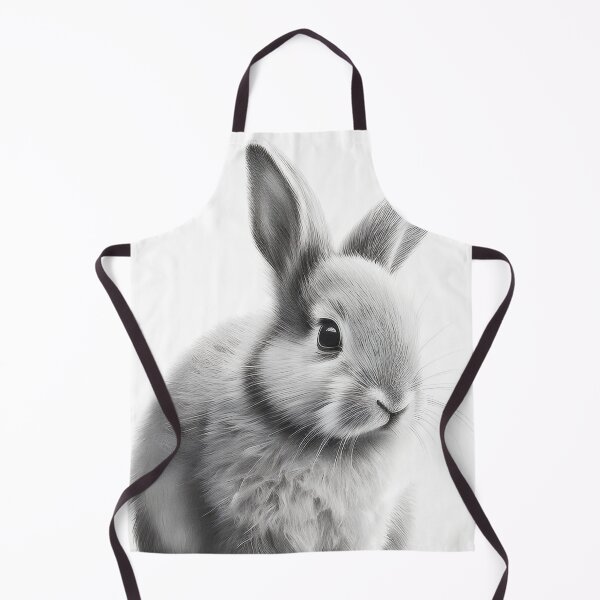 Item preview, Black and white Rabbit pencil drawing designed and sold by Pencil-Art.
