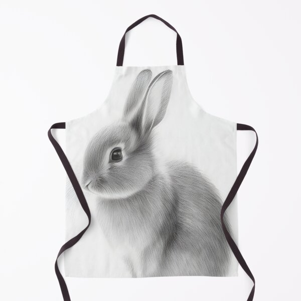 Item preview, Black and white Rabbit pencil drawing designed and sold by Pencil-Art.