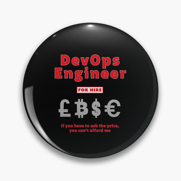 Item preview, DevOps Engineer for Hire - Red designed and sold by Incognito Design.