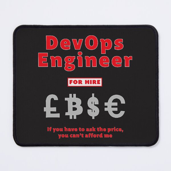 Item preview, DevOps Engineer for Hire - Red designed and sold by Incognito Design.