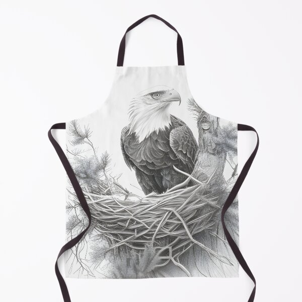 Item preview, Pencil drawn Bald Eagla High Quality Black and White Design designed and sold by Pencil-Art.