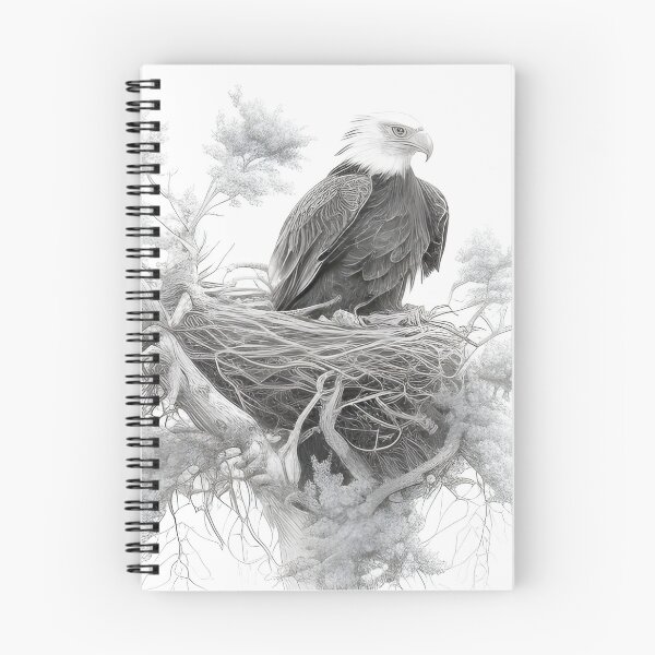 Item preview, Pencil drawn Bald Eagla High Quality Black and White Design designed and sold by Pencil-Art.