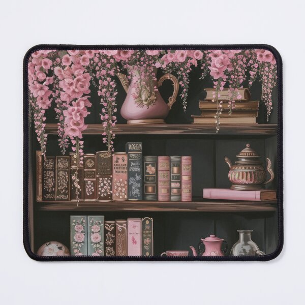Item preview, Girly pink flower bookcase designed and sold by FlowersColorful.