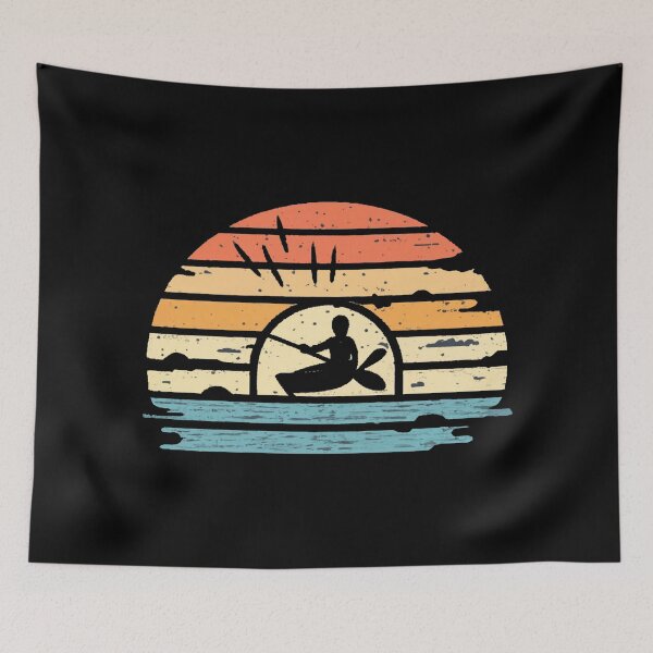 Item preview, Vintage colors sunset and kayaking designed and sold by desinganddecor.