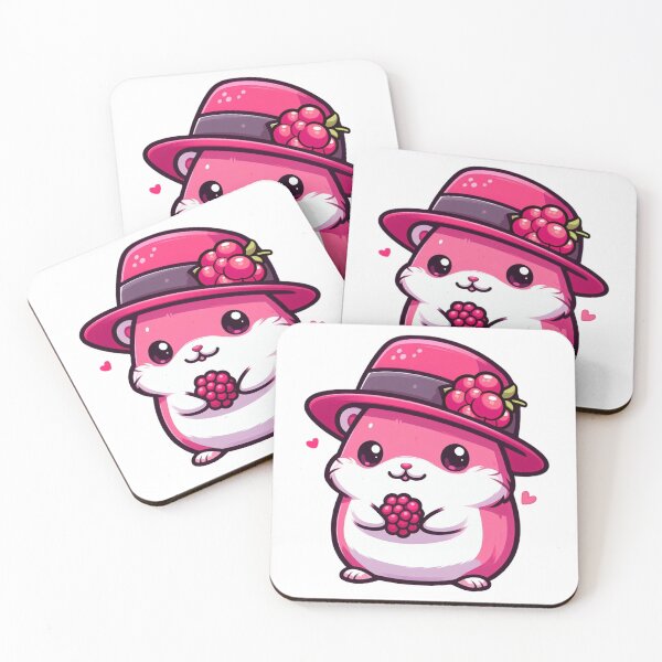 Item preview, Cute Pink Hamster Raspberry with Hat designed and sold by Delidream.