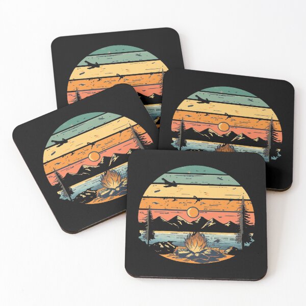 Item preview, A colors sunset and camp fire designed and sold by desinganddecor.