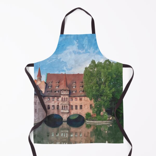 Item preview, Medieval buildings on the river Pegnitz in Nuremberg in watercolor designed and sold by Intermundium.