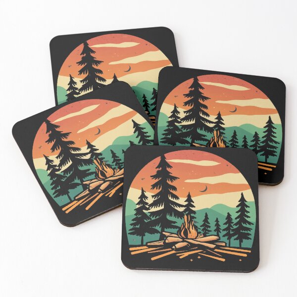 Item preview, A colors sunset and camp fire designed and sold by desinganddecor.