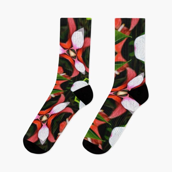 Item preview, Flamingo Flowers Pattern designed and sold by Patternflower.