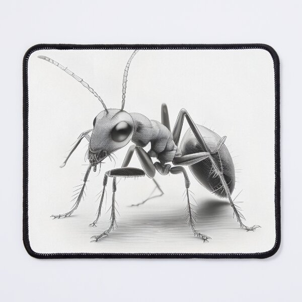 Item preview, Black and white Ant pencil drawing designed and sold by Pencil-Art.