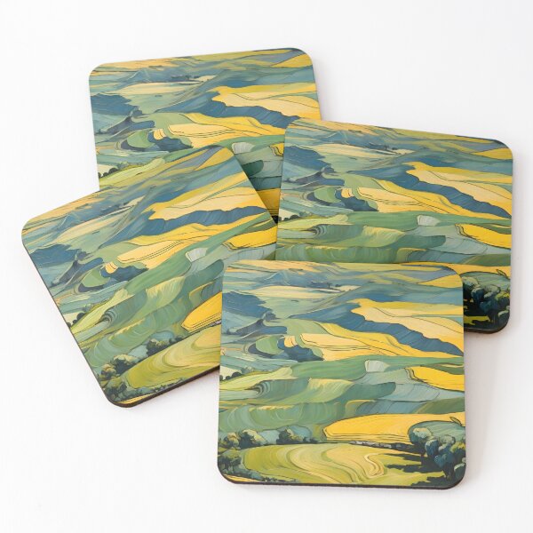 Item preview, Abstraction agricultural area and green wavy fields designed and sold by enhan.
