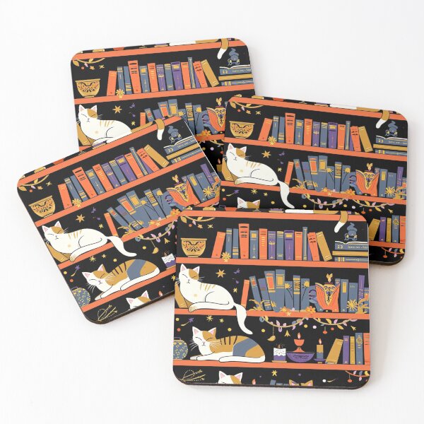 Item preview, Library Cats - Fossil Grey: Literary Companions designed and sold by griffinequals0c.