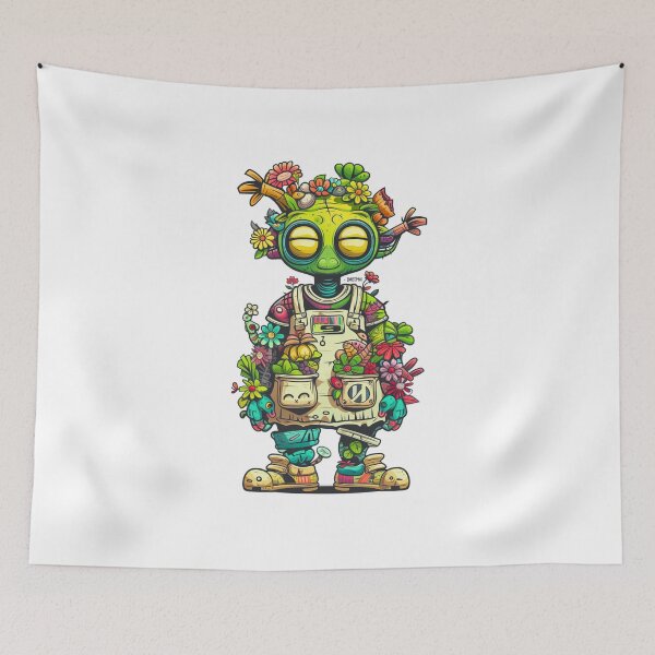 Item preview, Floral Alien: Botanical Extraterrestrial Character Art Print designed and sold by Moisky Patterns.