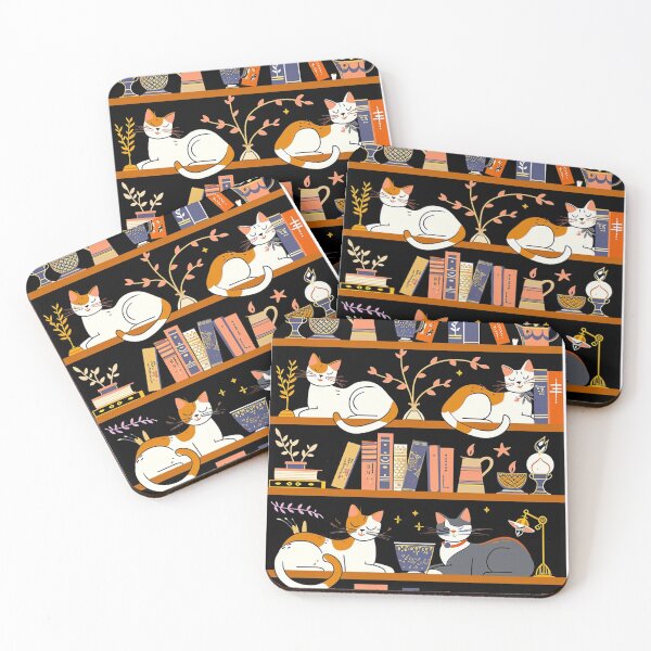 Item preview, Library Cats - Fossil Grey: Literary Companions designed and sold by griffinequals0c.