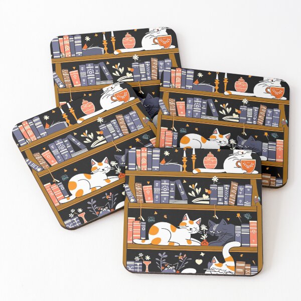 Item preview, Library Cats - Fossil Grey: Literary Companions designed and sold by griffinequals0c.