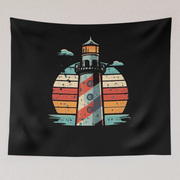 Item preview, Vintage colors sunset and Lighthouse designed and sold by desinganddecor.