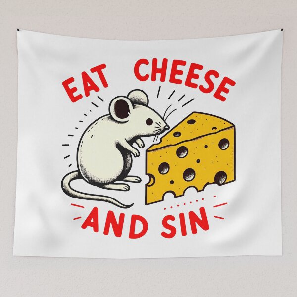 Item preview, Eat Cheese And Sin Funny Rat designed and sold by tee snap.