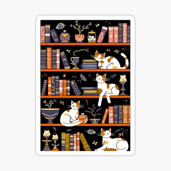 Item preview, Library Cats - Fossil Grey: Literary Companions designed and sold by griffinequals0c.