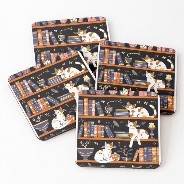 Item preview, Library Cats - Fossil Grey: Literary Companions designed and sold by griffinequals0c.
