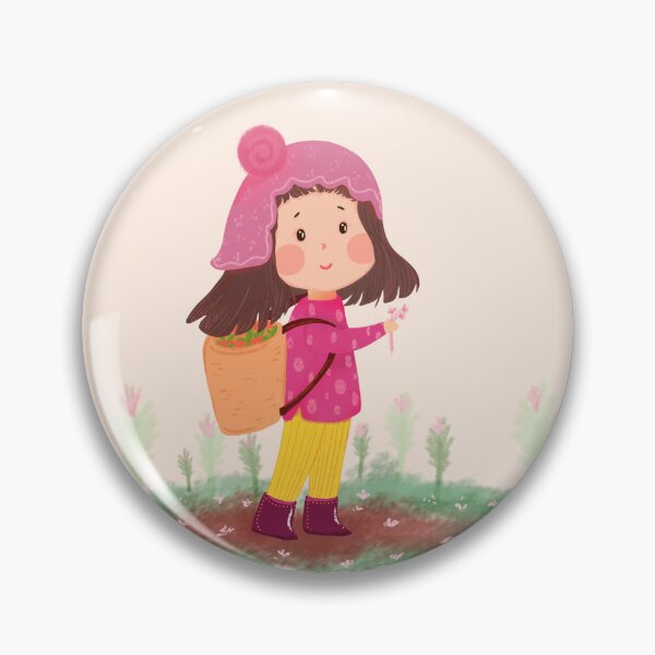 Item preview, A Girl with Pink Flower designed and sold by ART SIFA.