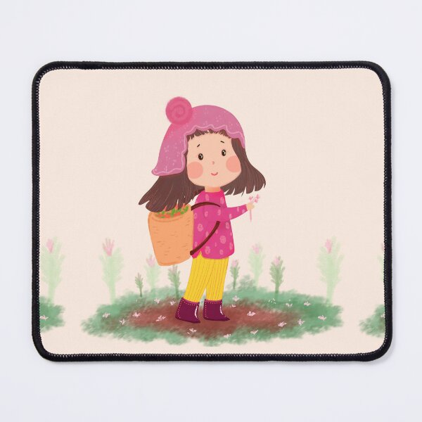 Item preview, A Girl with Pink Flower designed and sold by ART SIFA.