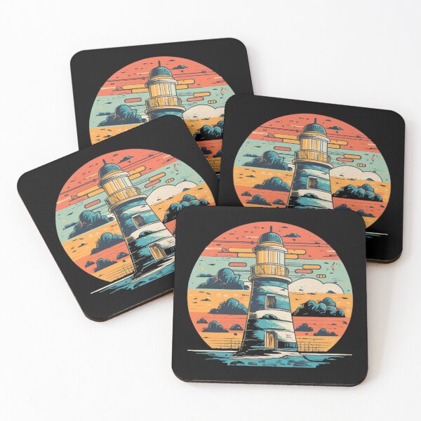 Item preview, Vintage colors sunset and Lighthouse designed and sold by desinganddecor.