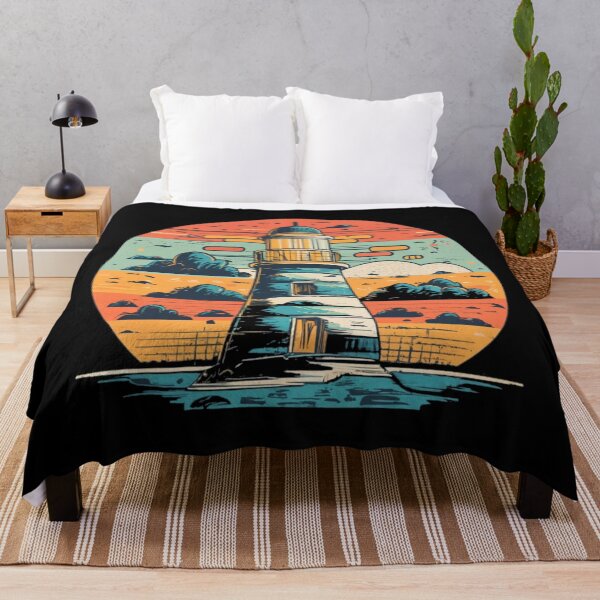 Item preview, Vintage colors sunset and Lighthouse designed and sold by desinganddecor.