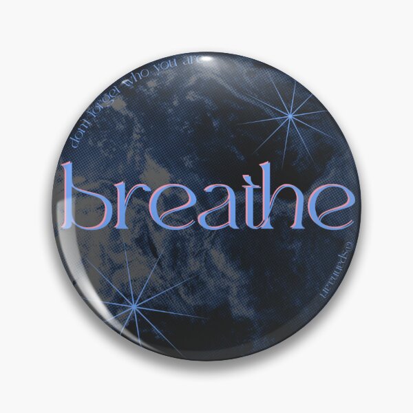 Item preview, round sticker: breathe designed and sold by cozy-muscaria.