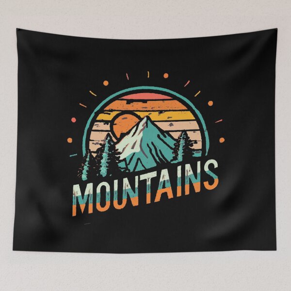 Item preview, Vintage colors sunset and sunset in the mountains designed and sold by desinganddecor.