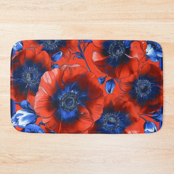 Item preview, Bold Red Anemone Flowers designed and sold by kansaikate.