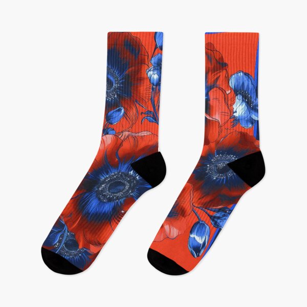 Item preview, Bold Red Anemone Flowers designed and sold by kansaikate.