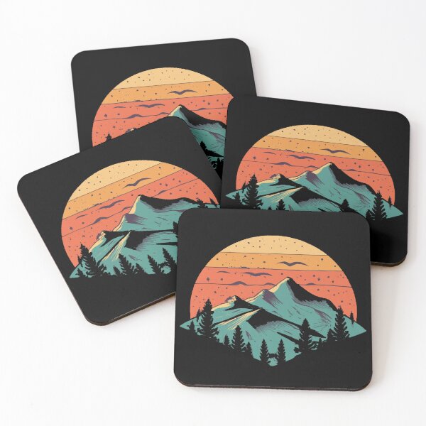 Item preview, Vintage colors sunset and sunset in the mountains designed and sold by desinganddecor.