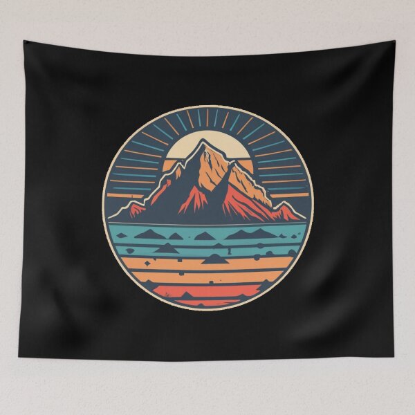 Item preview, Vintage colors sunset and sunset in the mountains designed and sold by desinganddecor.