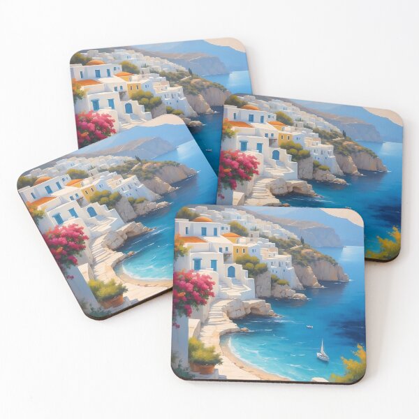 Item preview, Coastal Charm: Grecian Village by the Sea designed and sold by Vitalka-uk.
