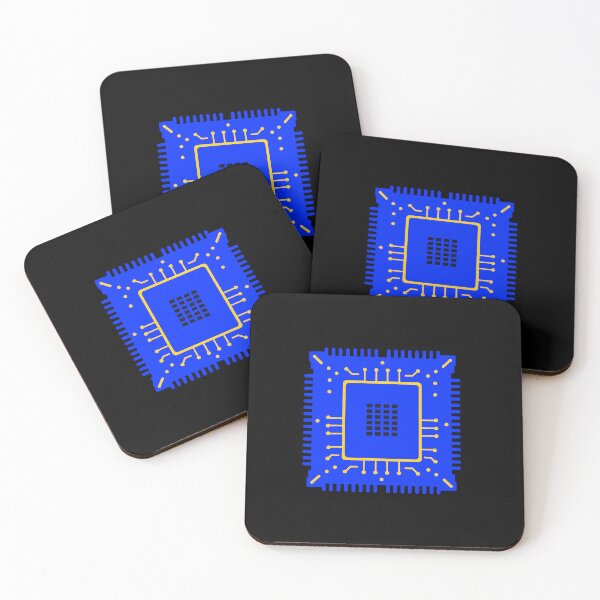 Item preview, Artistic Colourful CPU in Blue Gold and Black designed and sold by Andrew Frelas.