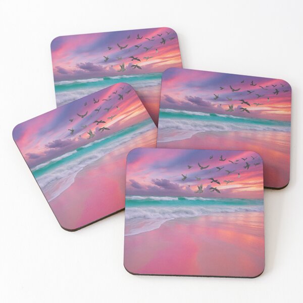 Item preview, rainbow beach with birds designed and sold by Vilemo.